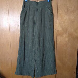 INC International Concepts Women's Medium Metallic Pinstripe Wide-Leg Pants